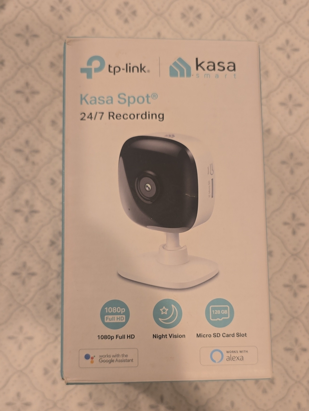 TP-Link Kasa Spot Indoor Camera - White and Black